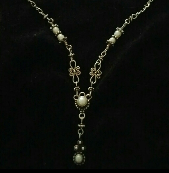 VINTAGE BALI GENUINE PEARL STERLING SILVER NECKLAC - Picture 8 of 8